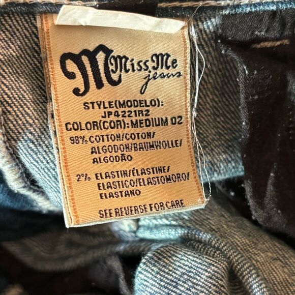 MISS ME STYLE# JP4221R LOW RISE BOOT CUT WOMEN'S BLUE JEANS SIZE 27 - Picture 14 of 16